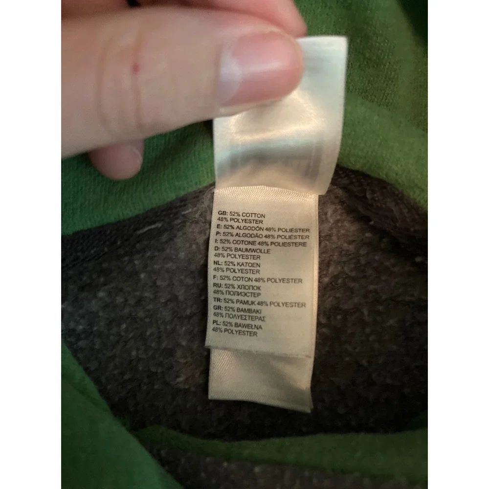The North Face Mens Hoodie Large Gray Camo Logo Graphic Pullover Sweatshirt